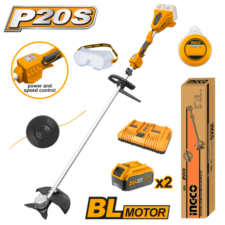 DecespugliatoreINGCO40Vcon2batterie4.0Ah