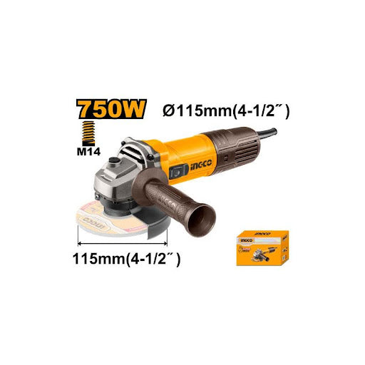 INGCO SMERIGLIATRICE ANGOLARE 115MM 750W