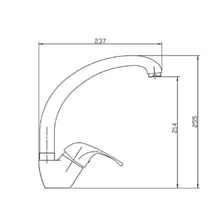 Miscelatore Idronord Prince per lavello con canna girevole alta P106CR0000