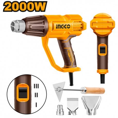 INGCO PISTOLA TERMICA 3 TEMPERATURE